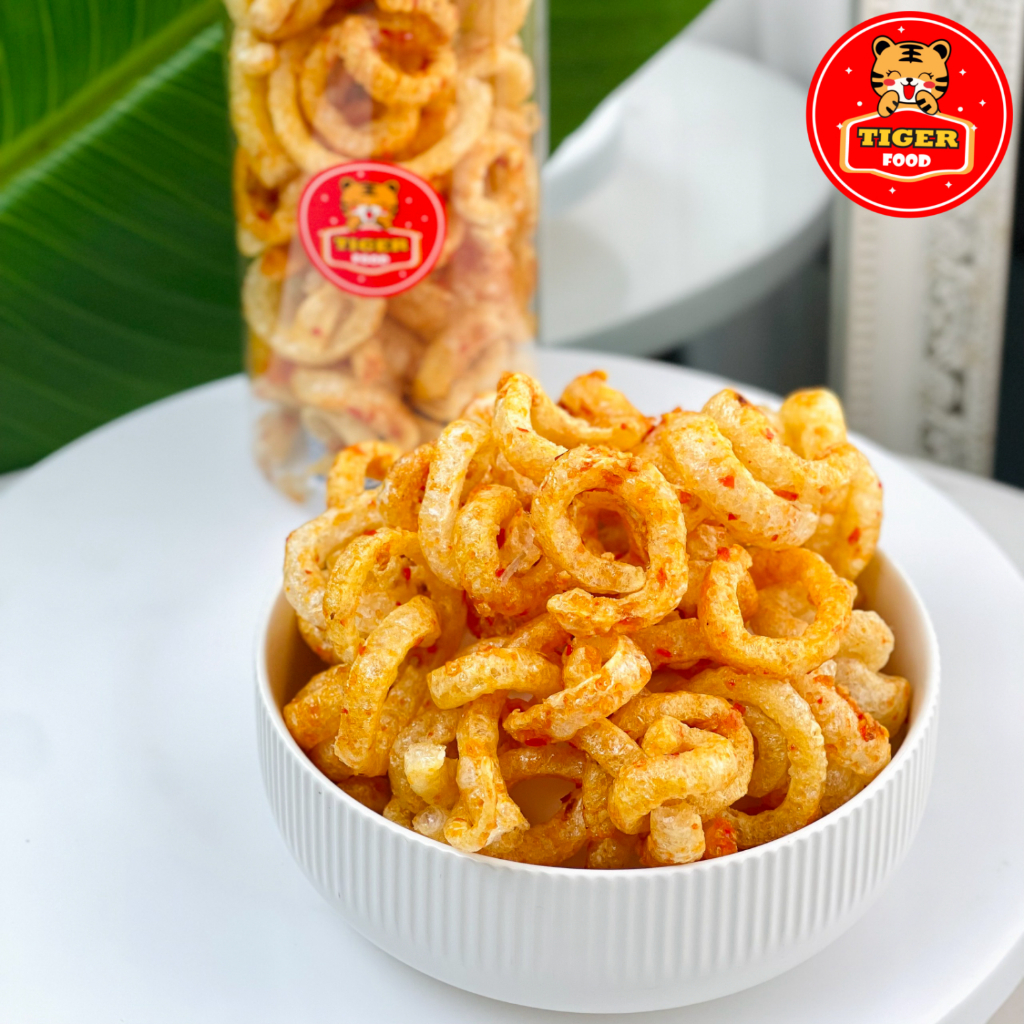 Da heo sợi tỏi ớt💖TIGER FOOD💖 Da heo snack mix vị tỏi ớt giòn thơm 140g Siêu Giòn Siêu Ngon - ăn vặt Sài Gòn