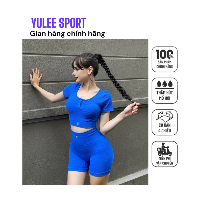 Bộ đồ tập gym yoga tay cộc quần ngắn JN SPORT.