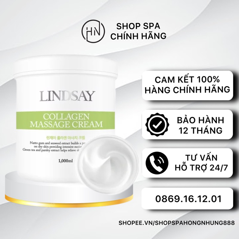 Kem Massage Collagen LINDSAY Hàn Quốc 1000ml