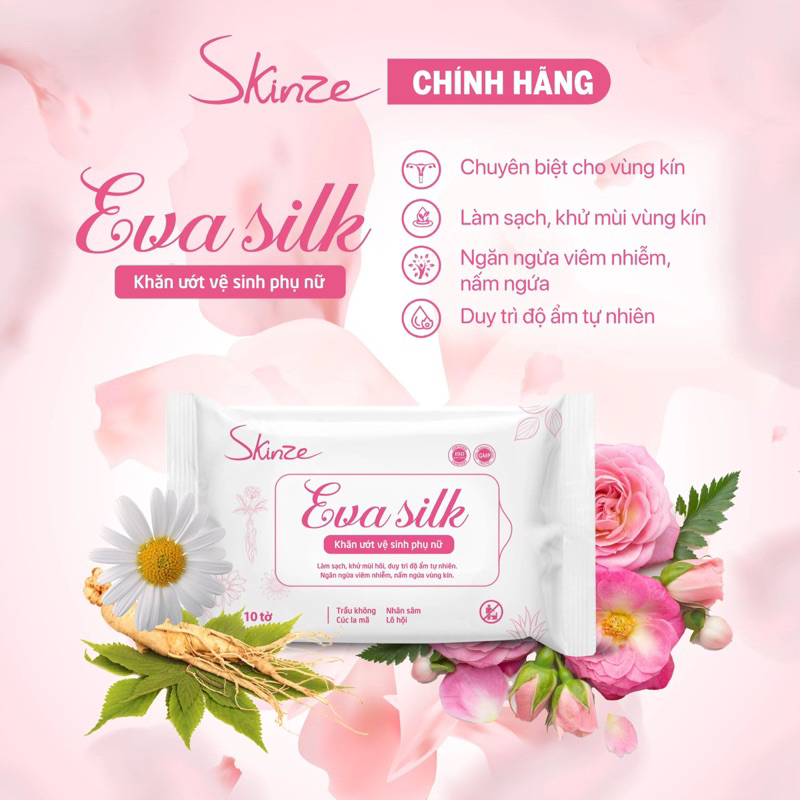 Khăn ướt phụ khoa vệ sinh phụ nữ Skinze