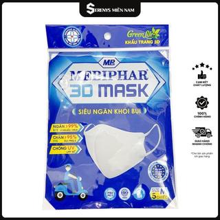Khẩu trang Mebiphar 3D Mask túi 5 cái - Hàng chính hãng