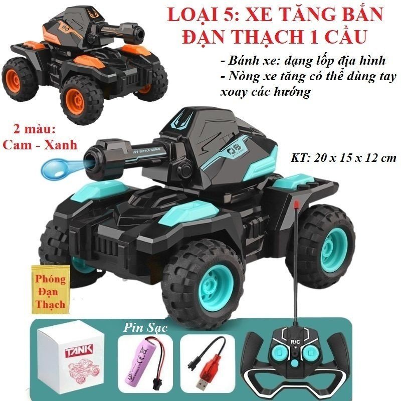 Xe tăng điều khiển từ xa mô hình xe tăng quân đội phát nhạc đèn led cao cấp nhựa siêu bền