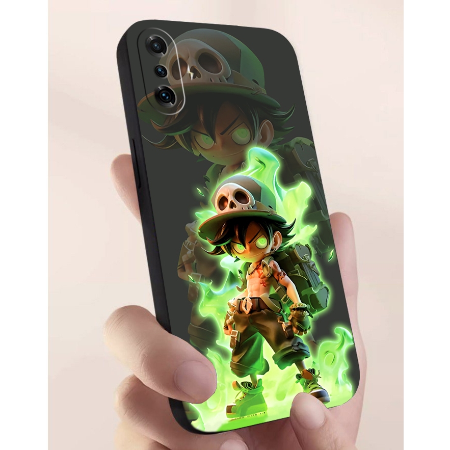 Ốp lưng Xiaomi Redmi K40 GAMING cạnh viền vuông, có bảo vệ camera in hình ONE PIECE, GOKU