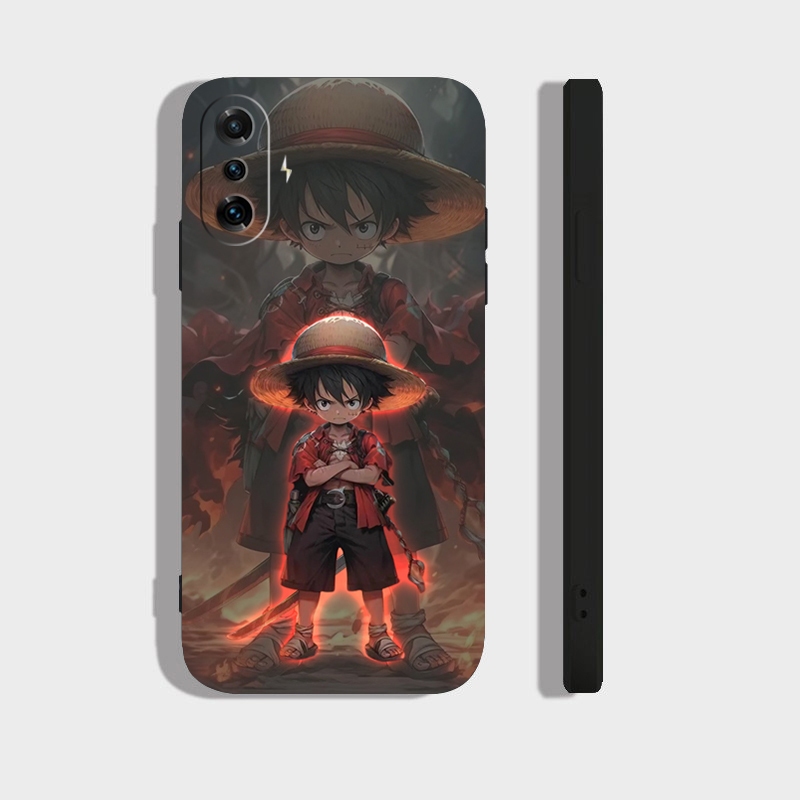 Ốp lưng Xiaomi Redmi K40 GAMING cạnh viền vuông, có bảo vệ camera in hình ONE PIECE, GOKU