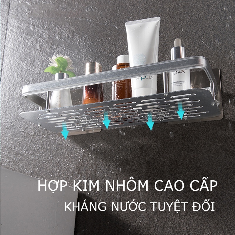 Phòng tắm không gian đa năng nhôm nhà bách hóa kệ lưu trữ đồ dùng/dầu gội với miếng dán tường cao cấp Shuangqing