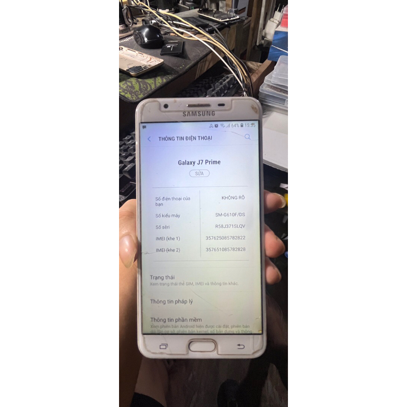 Điện thoại j7 prime pin yếu full chức năng