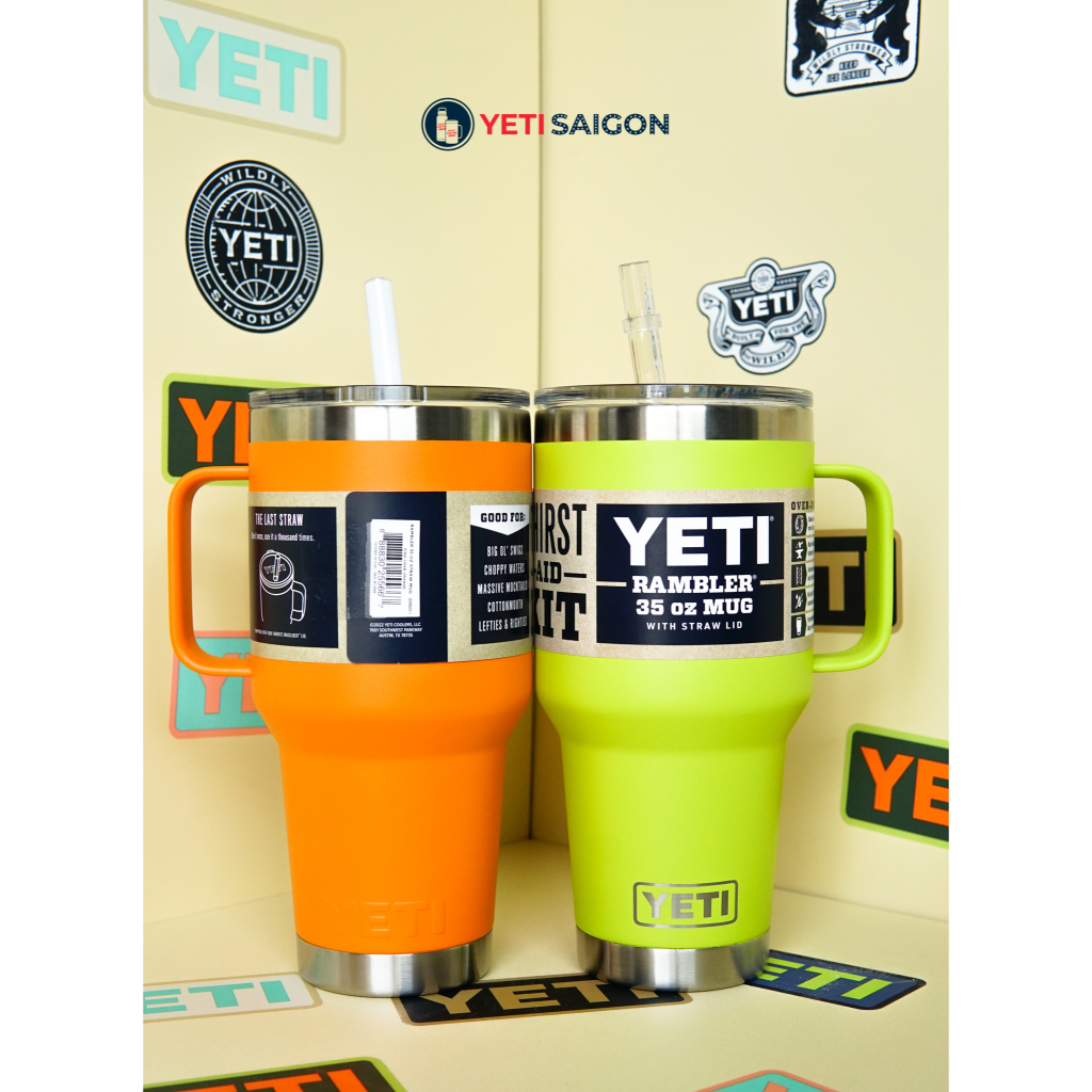 Ly Giữ Nhiệt YETI Cao Cấp Chính Hãng Mug 25oz - Mug 35oz Nắp Kèm Ống Hút