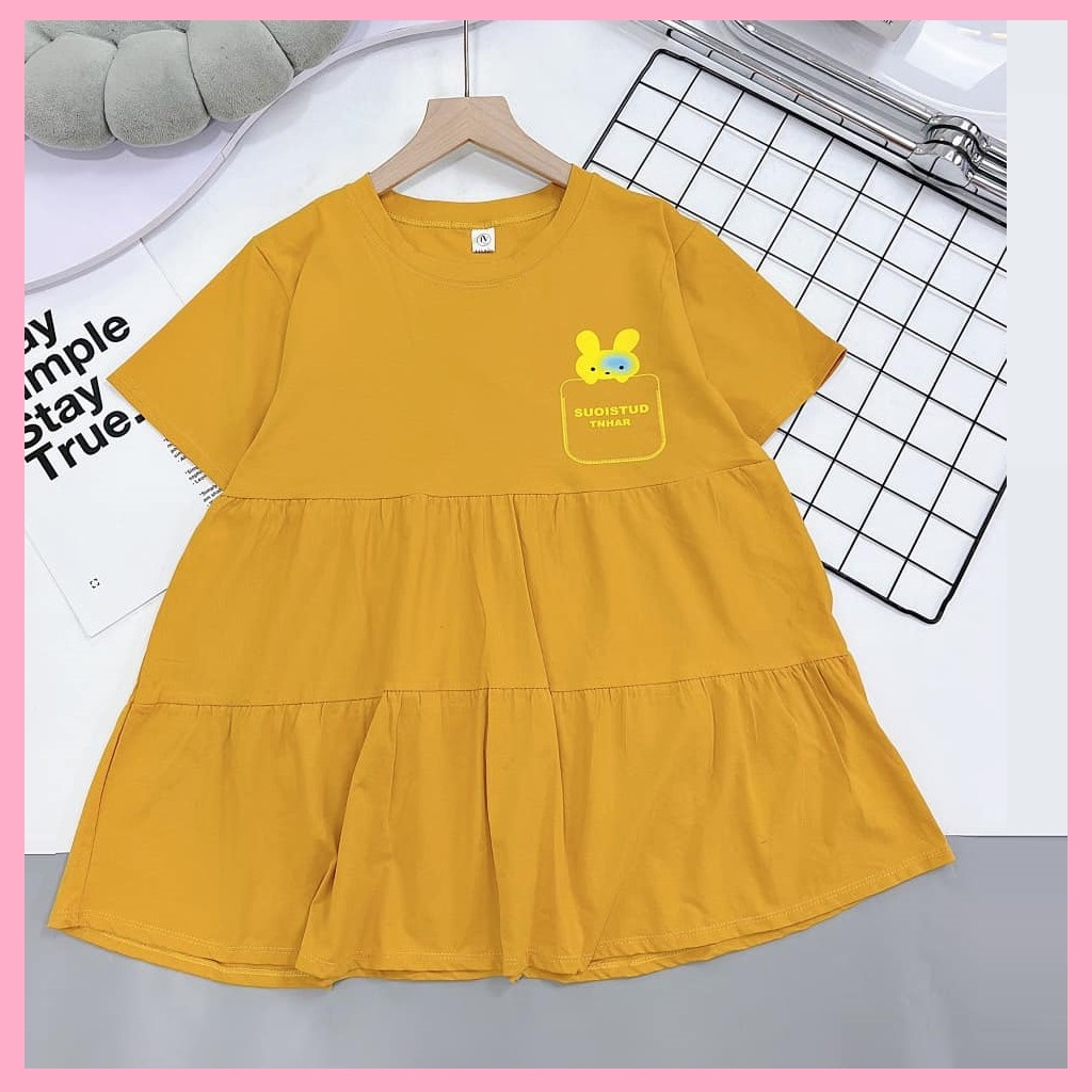 Áo cotton bầu, dáng phối tầng trẻ trung cho mẹ bầu, freesize dưới 68kg, SB-31