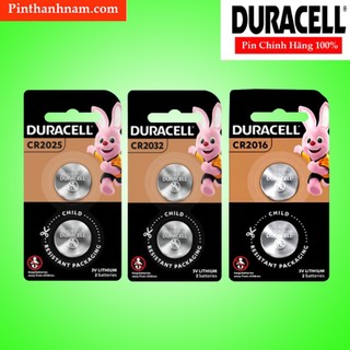 Pin duracell cr2032 / cr2025 / cr2016 cao cấp - vỉ 2 viên chính hãng