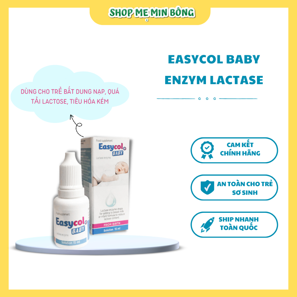 Enzym Easycol Baby Enzym Lactase Dùng Cho Trẻ Bất Dung Nạp Đường Lactose Rối Loạn Tiêu Hóa Giảm Đi Ngoài Đầy Bụng