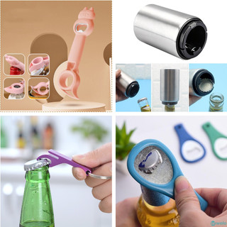 Dung cụ khui nắp chai tự động hình trụ - đa năng 4in1