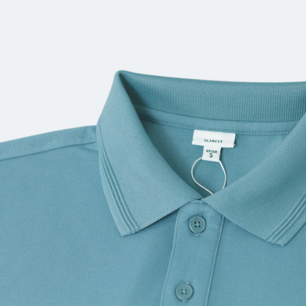 Áo thun polo nam trơn tay ngắn HUDOMAN form slimfit chất vải cotton CVC co giãn thoáng khí bền màu AOPOLO-004