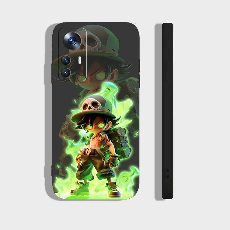 Ốp lưng Xiaomi 12T, 12T Pro cạnh viền vuông, có bảo vệ camera in hình ONE PIECE, GOKU