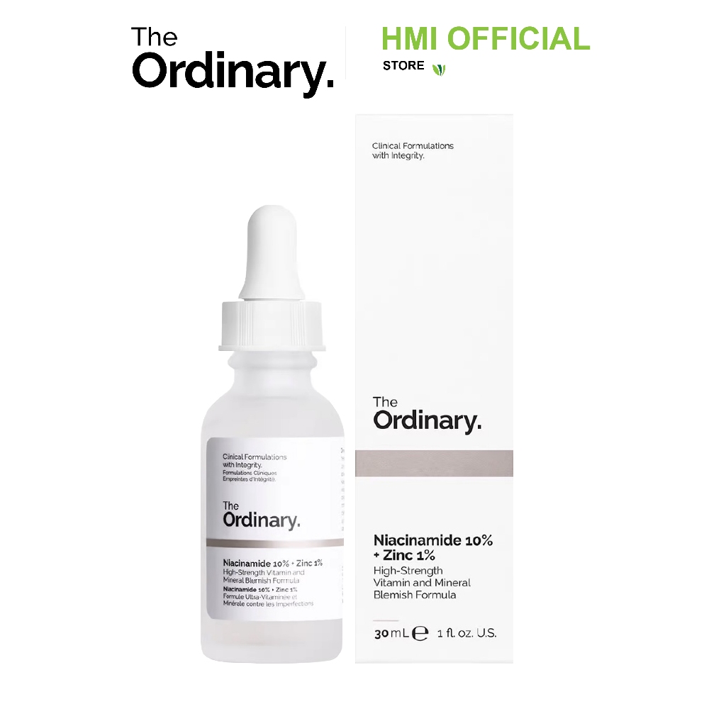 Tinh chất The Ordinary Niacinamide 10% + Zinc 1% giảm mụn giảm thâm 30ml và 60ml