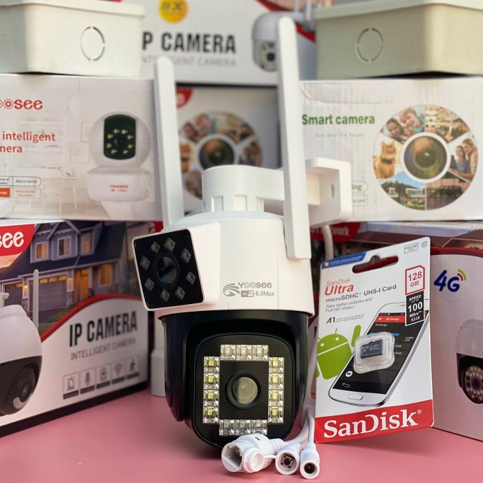 Camera Yoosee ngoài trời Q22S CAO CẤP- 6.0MPX siêu nét, chống nước, 2 MẮT XEM 2 MÀN HÌNH cùng lúc