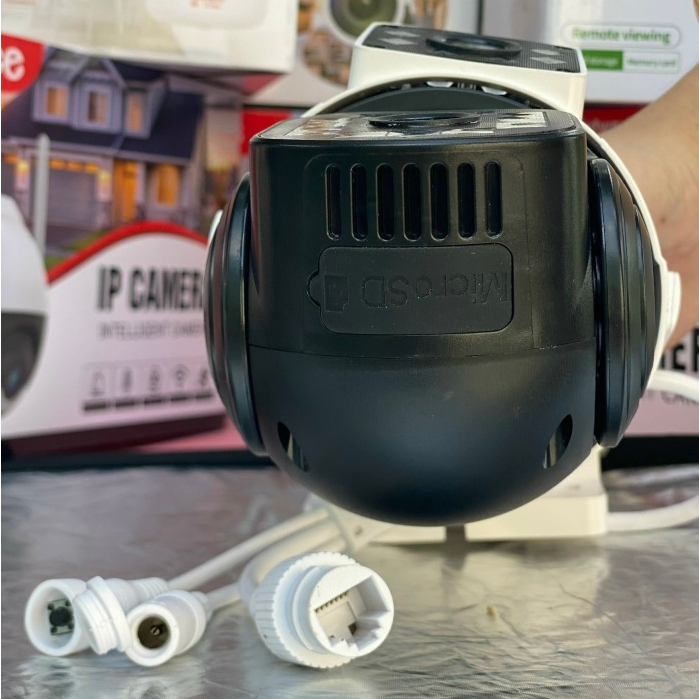 Camera Yoosee ngoài trời Q22S CAO CẤP- 6.0MPX siêu nét, chống nước, 2 MẮT XEM 2 MÀN HÌNH cùng lúc