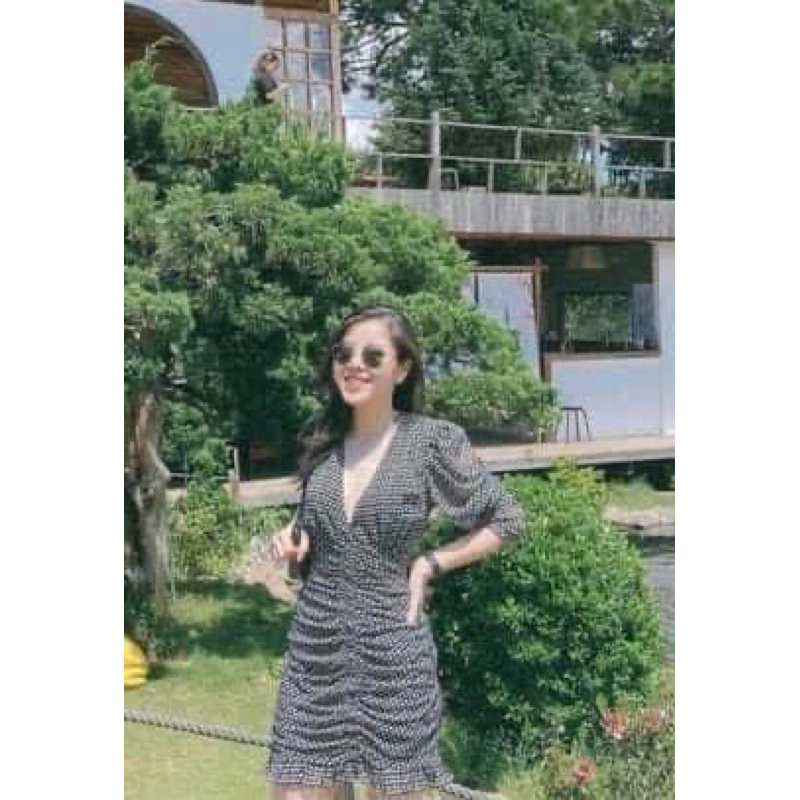 váy Zara chấm bi form body chuẩn auth zara