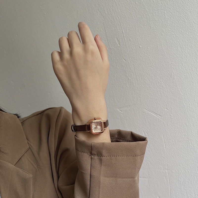 Đồng hồ Yohae đeo tay dành cho nữ mặt vuông nhỏ phong cách Vintage
