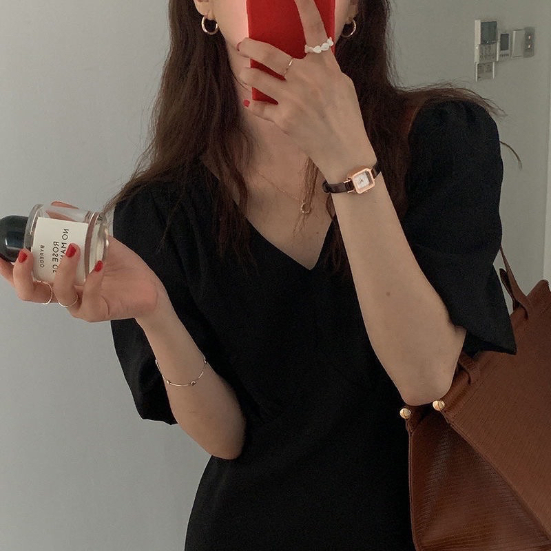 Đồng hồ Yohae đeo tay dành cho nữ mặt vuông nhỏ phong cách Vintage