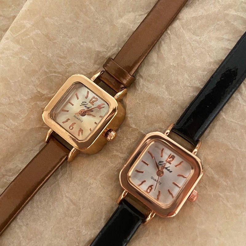 Đồng hồ Yohae đeo tay dành cho nữ mặt vuông nhỏ phong cách Vintage
