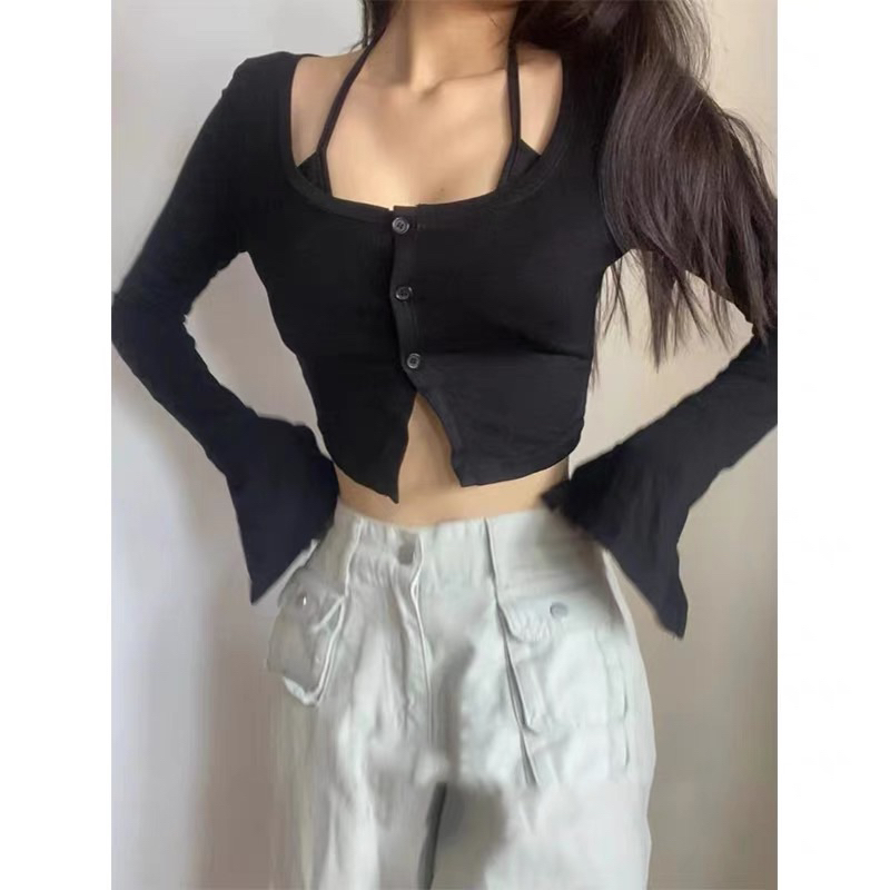 Áo croptop áo ngực phong cáh quyến rũ ngọt