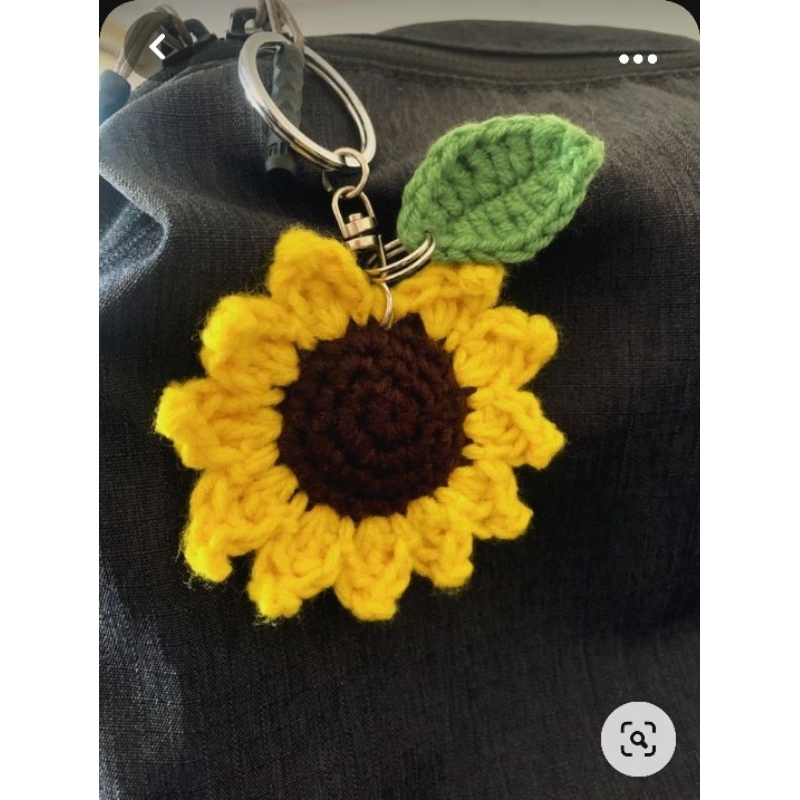 Móc khóa len hoa hướng dương