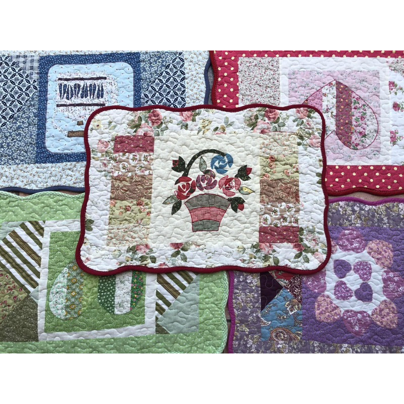 Thảm vải trần bông hoạ tiết vintage chống trơn trượt, giặt được máy giặt