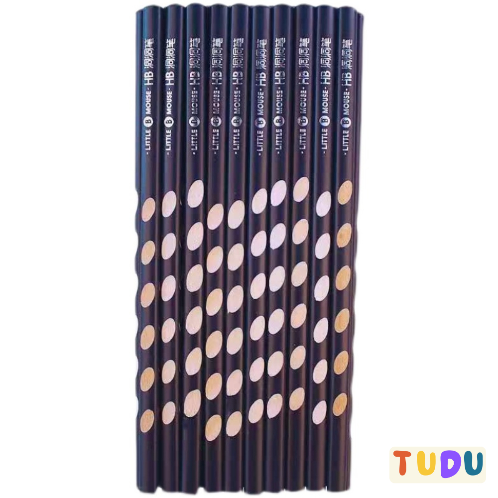 Bút chì định vị TUDU mềm dẻo khó gẫy, bút chì 2B chì đen đậm nét phụ kiện văn phòng phẩm