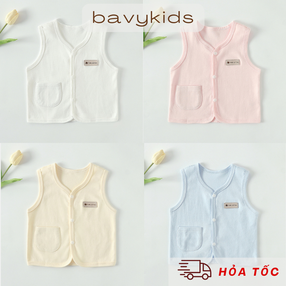 Áo gile cho bé trai bé gái chất cotton 100% size từ 5-14kg AGL01