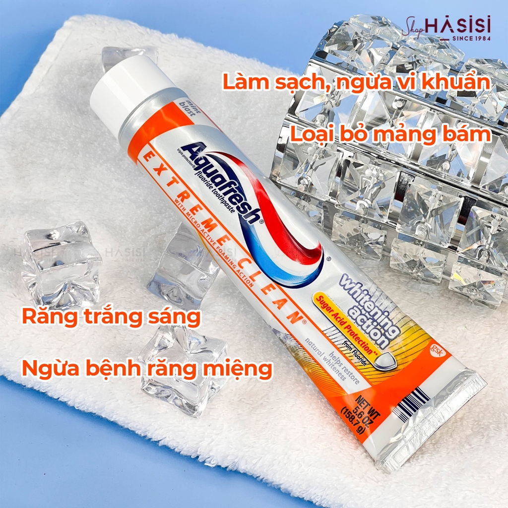 KEM ĐÁNH RĂNG AQUAFRESH - Extreme Clean Whitening Action 158.7g