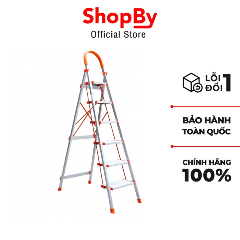 Thang nhôm ghế ADVINDEQ bản to 3, 4, 5, 6 bậc - Thang chữ A - Hàng chính hãng