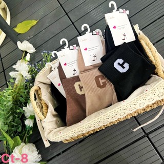 Tất vớ hàn quốc ct8 cổ trung chất liệu dày dặn co giãn tốt chen chen