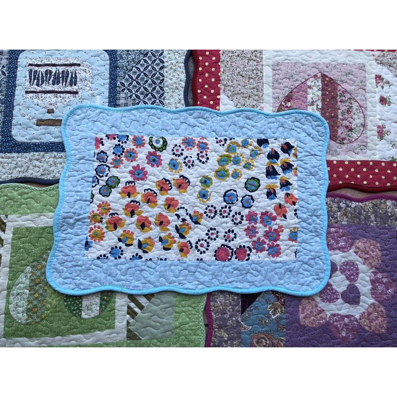 Thảm vải trần bông hoạ tiết vintage chống trơn trượt, giặt được máy giặt