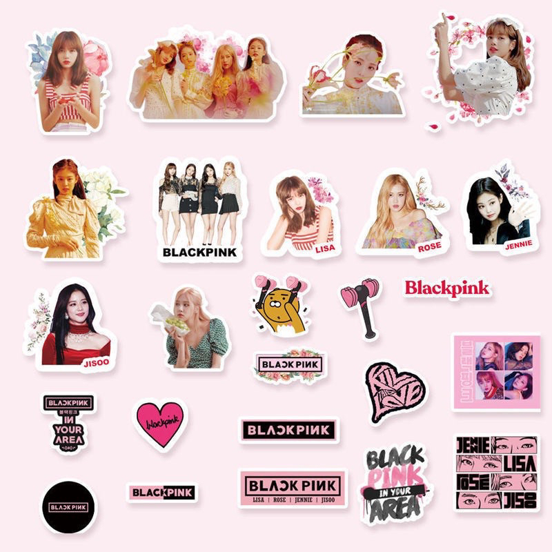 Bộ hình dán sticker Blackpink kpop đáng yêu trang trí sổ tay