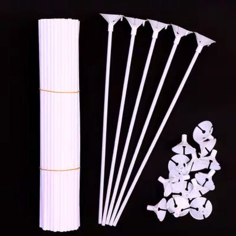 Que Cài Bóng Cao Su Đầu Nhỏ 40cm Màu Trong Suốt. Que Cắm Nhân Vật Tạo Hình