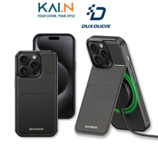 Ốp Lưng Da Dành Cho iPhone 15 Pro Max / iPhone 15 Pro / iPhone 15 Plus / iPhone 15, Hỗ Trợ Sạc Từ Tính, DUX DUCIS Rafi