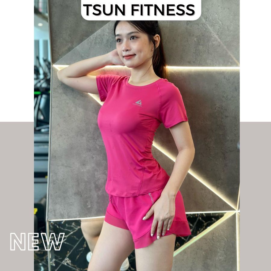 Set tập gym, yoga, bộ đồ thể thao chất thun lạnh, bộ điều hòa quần đùi 2 lớp nhiều màu