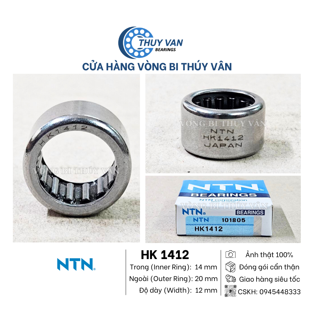 Vòng bi bạc đạn đũa kim HK 1412  hãng NTN
