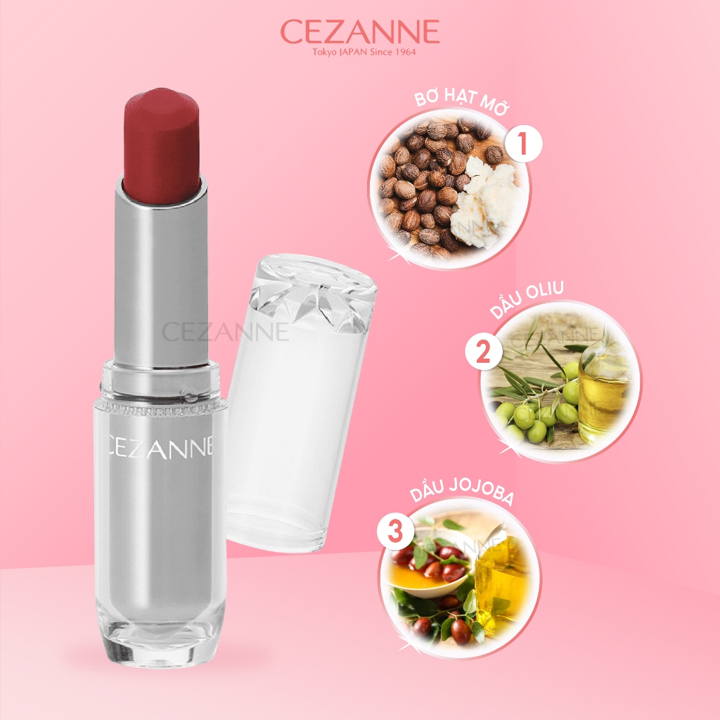 Son Dưỡng Có Màu Cezanne Lasting Gloss Lip Nhật Bản 3.2g