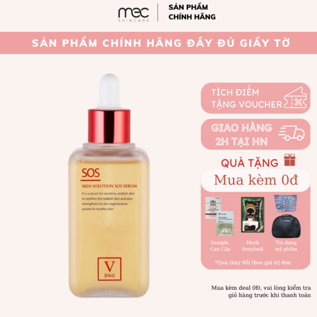 Serum giảm đỏ, giảm mụn, dưỡng da nhạy cảm FAU SOS Serum 100ml - Mecskincare