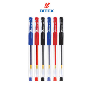 Bút Gel Bitex G02 mực xanh, mực đỏ, mực đen, ngòi 0.5mm không chảy mực