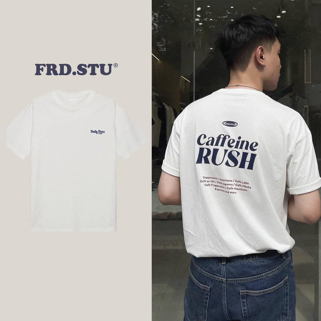 Áo Thun Nam Nữ Caffeine Rush Tee Premium 100% Cotton 250GSM Fredo Menwear