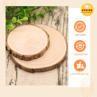 Miếng gỗ tròn trang trí - phụ kiện trang trí