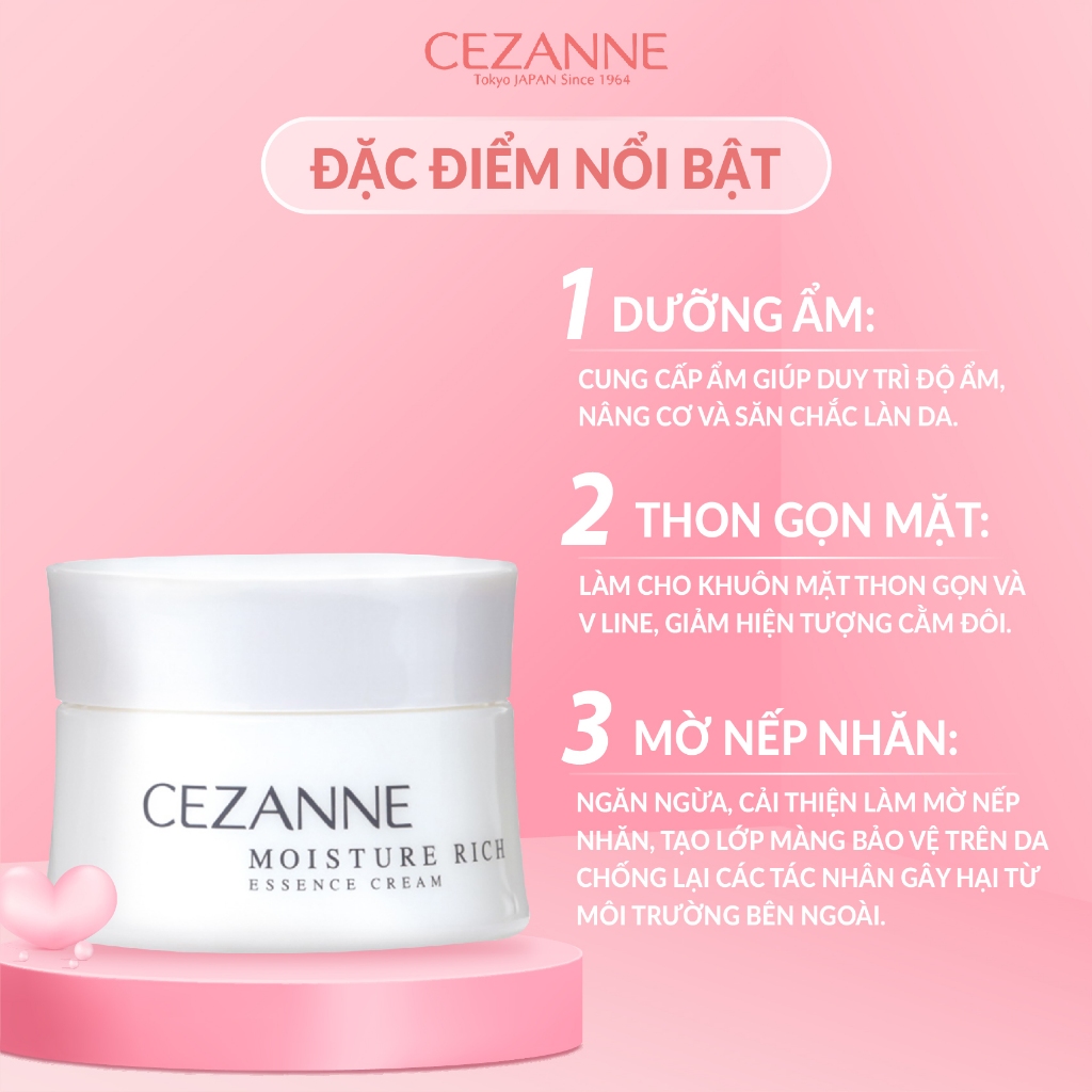 Kem dưỡng ẩm Cezanne Moisture Rich Essence Cream Nhật Bản 50g