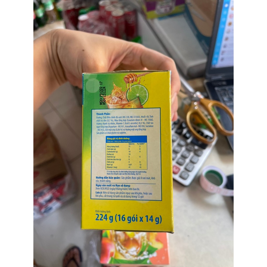 Trà Chanh Lipton ice tea Hộp 224g