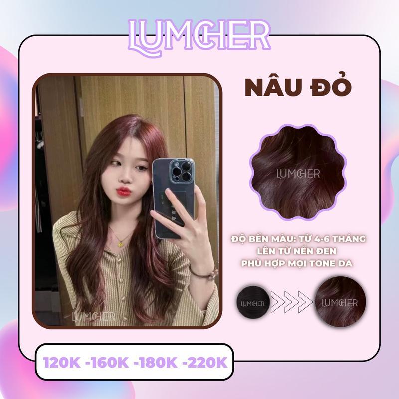 Thuốc Nhuộm Tóc Màu NÂU ĐỎ Không Tẩy Tại Nhà LC31 | Lumcher Mall