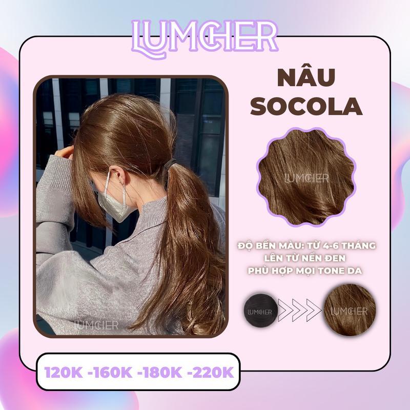 Thuốc Nhuộm Tóc Màu NÂU SOCOLA - NÂU CHOCOLATE Không Tẩy Tự Nhuộm LC19 | Lumcher Mall