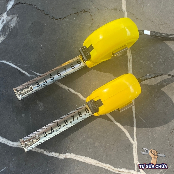 Thước rút, thước cuộn vàng giá rẻ 3m và 5m - Nhanh gọn, chính xác