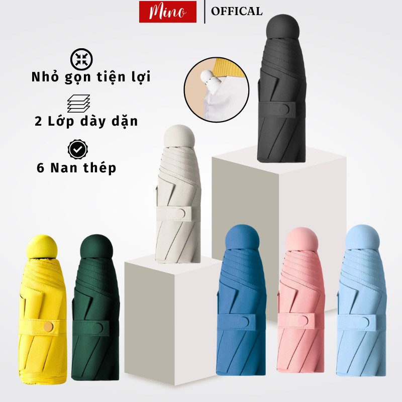 Dù Gấp Gọn Mino Nhỏ Gọn Tiện Lợi Dễ Dàng Mang Theo Chống Tia UV Tốt