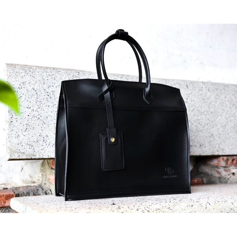Túi da KHÔISTORE | Horizontal_Túi tote balo đeo chéo đa năng_Túi thiết kế_Hàng thủ công_Màu đen